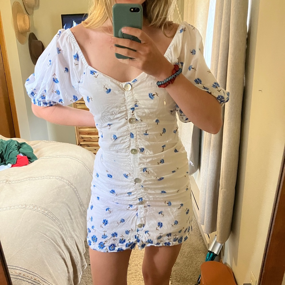 White floral dress- worn once